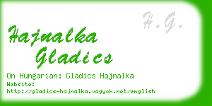 hajnalka gladics business card